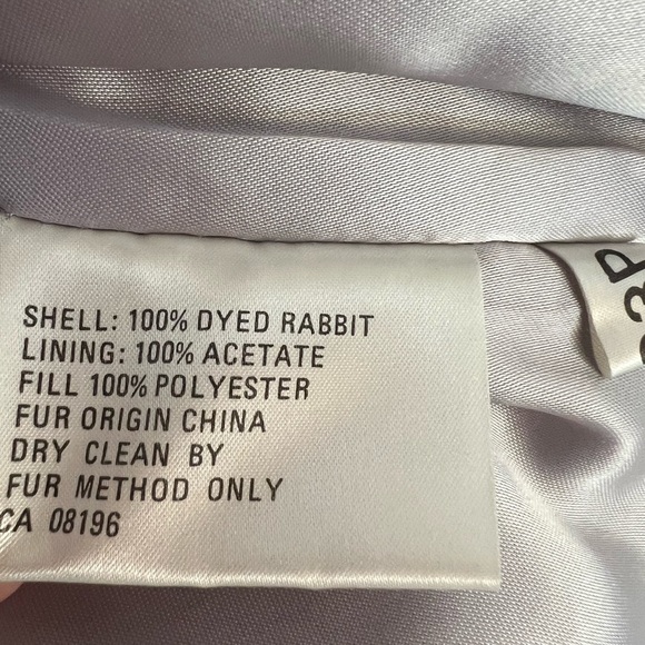 Ada Vintage PreOwned Size L Dyed Genuine Rabbit Lined Fur Teddy Coat - Picture 8 of 10